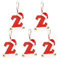 thumbnail image 1 of XZNGL Christmas Little Red Hat Letter Pendant DIY Writable Name 26 Letter Pendant 5PCS, 1 of 8