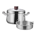 thumbnail image 2 of DimyFew Stainless Steel Steamer Stainless Steel Steaming Pot Cookware Steamer Pot for Cooking Heavy Duty Steaming Pot Multipurpose Steaming Pot With Clear Lid Handle Suitable for home 26cm, 2 of 8
