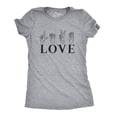 thumbnail image 1 of Womens Love Sign Language T Shirt Cute ASL Valentine's Day Tee (Heather Grey) - M, 1 of 4