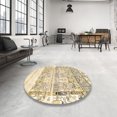 thumbnail image 3 of Ahgly Company Tapis d'Intérieur Carré Abstrait Orange Marron, 4 Pieds Carré, 3 of 6