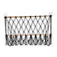 thumbnail image 3 of Abbracc Wall Hanging Net Plush Toy Net Handwoven Boho Macrame Stuffed Animal Hammock Black, 3 of 9