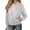 Light Gray, variant on Women's Solid Color Zip Up Casual Jacket Fashion Lightweight Outerwear Long Sleeve Sports Coat For Everyday Wear