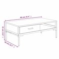 thumbnail image 4 of vidaXL Table Basse Noire 90x50x35 cm en Pin Massif, 4 of 5
