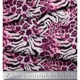 thumbnail image 2 of Soimoi Red polyester Crepe Fabric Leopard & Wild Animal Skin Print Fabric by The Yard 52 Inch Wide, 2 of 3