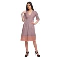 thumbnail image 3 of Moomaya Robe Imprimée Longueur Genou pour Femmes Grande Taille Vêtements Décontractés Tenue d'Été, 3 of 4