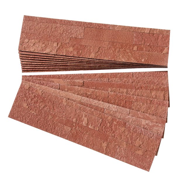 Aspect Peel and Stick Stone Overlay Kitchen Backsplash Kit Autumn Sandstone 15 sq ft