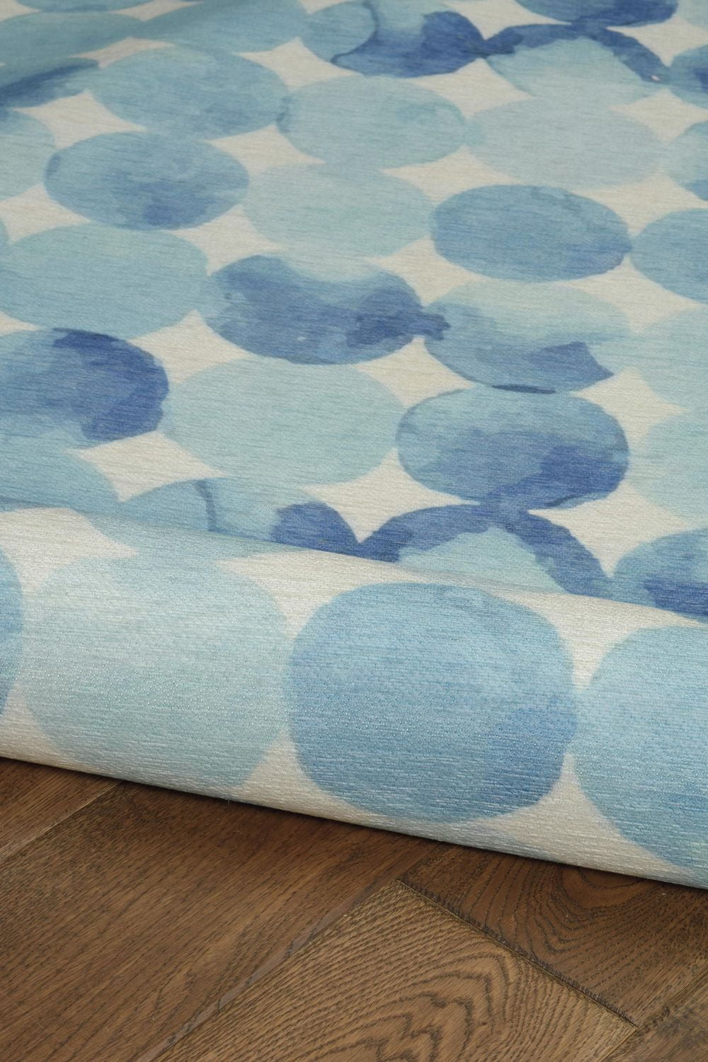 Tapis d'extérieur lavable Lakeland bleu & ivoire 5 pi x7 pi