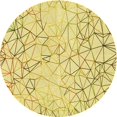 thumbnail image 1 of Ahgly Company Tapis d'Intérieur Lavable en Machine Carré Transitionnel Jaune Soleil, 3 Pieds Carré, 1 of 7