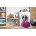 thumbnail image 2 of Ahgly Company Tapis d'Intérieur Lavable à la Machine, Carré, Transitionnel, Lilas Vif Violet, Tapis de Zone, 5 Pieds Carré, 2 of 7
