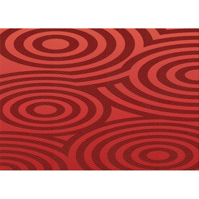 Ahgly Company Tapis Rectangulaire Rouge Lavable en Machine, 5 Pieds x 7 Pieds