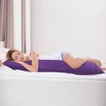 thumbnail image 3 of PiccoCasa Cotton Body Pillow Case with Zipper Closure Grape 20"x 55" 1PCS, 3 of 7