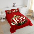 thumbnail image 4 of Merry Christmas Bedding Set,Happy New Year Queen Comforter Set,Red Christmas Down Comforter,Xmas Snowflake Bed Set Microfiber, 4 of 7