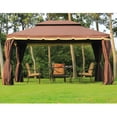 thumbnail image 1 of Outsunny 10'x13 'Gazebo à double toit avec filet, 1 of 10