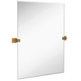 thumbnail image 1 of Rectangle Square Gold Pivot Mirror Adjustable Moving &amp; Tilting Wall Mirror | 24" X 36", 1 of 9