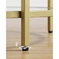 thumbnail image 4 of VASAGLE Round Side Table, Glass End Table with Steel Frame, Small Coffee Accent Table, Golden and Transparent, 4 of 5