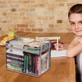 thumbnail image 5 of Foldable Storage Box Old Book Storage Box, Artifact Book, Student Bookshelf Organization, Classroom Backpack, Transparent Household Water Vapor, 5 of 5