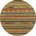 thumbnail image 1 of Ahgly Company Indoor Round Abstract Gold Southwestern Area Rugs, 6' Round, 1 of 6