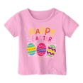 thumbnail image 1 of PMVFHDE T-Shirt d'Été pour Filles à Imprimé Graphique Mignon, Col Rond, Manches Courtes – Haut Décontracté Respirant pour Enfants, Jeux Extérieurs, T-Shirt Décontracté d'Été Rose, 6-7 Ans, 1 of 4