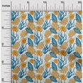 thumbnail image 2 of oneOone Silk Tabby Teal Blue Fabric Sea Shells Ocean Craft Projects Decor Fabric Printed By The Yard 42 Inch Wide, 2 of 4