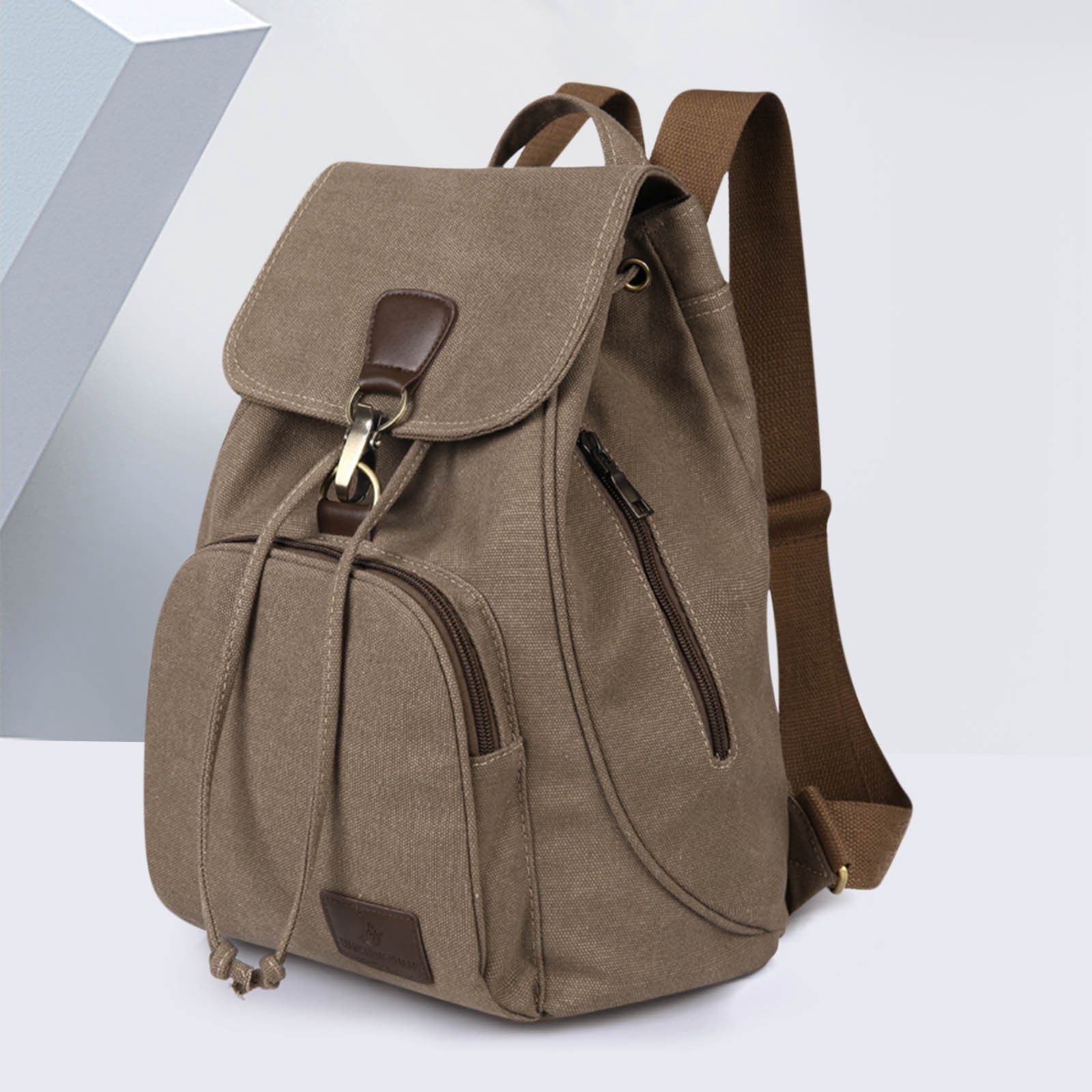 pstuiky Backpack with Lunch Bag, Vintage Canvas Backpack Outdoor Travel Hiking Rucksack School Bookbags Back to School Backpacks Back to School Up to 65% Off