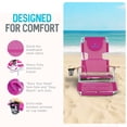 thumbnail image 4 of Ostrich la Chaise Longue de Plage Extérieure Légère 3N1 Originale avec Repose-Pieds, Rose, 4 of 15