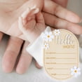 thumbnail image 4 of HUASHENG " World" Wooden Birth Announcement Customizable Baby Name Sign Newborn Keepsake Plaque, 4 of 7