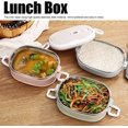 thumbnail image 2 of Boxes, Thermal Insulated Hot Food Lunch Containers, Stainless Steel Insulated Thermal Food Container, Student Portable Hot Food Warmer Lunch Box Accessories (3 Layers), 2 of 8