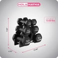 thumbnail image 2 of HolaHatha 1, 2 and 3 lb Neoprene Dumbbell Strength Training Weight Set with Rack, 2 of 10
