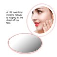 thumbnail image 4 of Portable Mirror, High-Power 10X Mirror, 10X Magnifying Mirror Double-Sided Mirror Design Dress Up Beginners Makeup Lovers For Make Up, 4 of 8