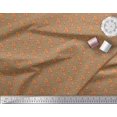 thumbnail image 2 of Soimoi Brown polyester Crepe Fabric Dot Abstract Printed Craft Fabric by the Yard 42 Inch Wide, 2 of 5