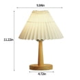 thumbnail image 3 of HOARBOEG Table Lamp For Bedroom Infinitely Dimmable Nightstand Lamp With Umbellate Flaxen Fabric Shade For Living Room Office Dorm, Solid Wood, LED Bulb Included, 3 of 8