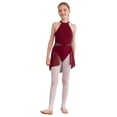 thumbnail image 1 of Yartina Robe de Danse Ballet Sans Manches pour Filles, Robe Justaucorps Moderne Contemporaine Bordeaux 16, 1 of 7