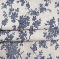 thumbnail image 1 of Linen Tablecloth Blue Floral Embroidery Rectangular Dining Table Cover Washable,SouMaox, 1 of 3