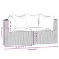thumbnail image 4 of vidaXL Canapés d'Angle de Jardin avec Coussins 2 Pcs Poly Rotin Marron, 4 of 5