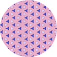 thumbnail image 1 of Ahgly Tapis Rond Lavable en Machine Intérieur Transitionnel Fleur Rose, 3 Pieds Rond, 1 of 7