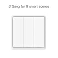 thumbnail image 1 of Mistaha Wireless Scene Switch Push Button Smart Switch Wall Panel Battery Powered Tuya/ Smart Life APP Remote Control for Smart Home Devices(ZigBee Hub Required), White 3 Gang, 1 of 8