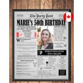 thumbnail image 1 of MoritanX Personalized 50th Birthday Newspaper Poster: 1975 Canada, 1 of 3