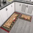thumbnail image 4 of Coffee Farmhouse Plaid Style Kitchen Mats for Floor Non Skid Non-Slip, Absorbent Mats Set Of 2 for Sink Waterproof Runner Rug for Laundry Room,kitchen Rugs and Mats 17.7x24+17.7x48inch, 4 of 7