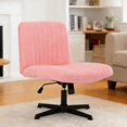 thumbnail image 1 of Wide Office Chair with Wheels Armless Office Chair Mid Back Computer Task Chairs for Make Up( with Wheels), 1 of 2