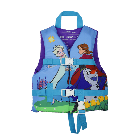 Disney Frozen Kids Life Jacket PFD USCG Approved Child Swim Vest 33-55 lbs Adjustable Water Safety Vest