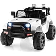 thumbnail image 1 of Patiojoy 12V Kids Ride On Car Electric Vehicle Jeep with Parental Remote Music Horn Headlights Slow Start Function White, 1 of 10
