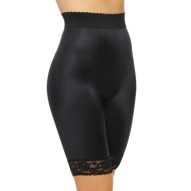 Women's Rago 518 Light Shaping High Waist Long Leg Bike Short (Black 4X)
