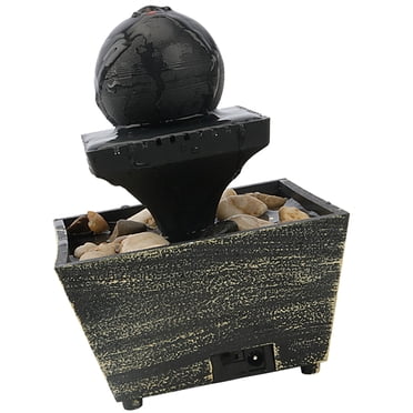 UPOUART Elegant Desk Fountain Indoor Tabletop Water Feature for Home and Office Decor 9.5 Inch