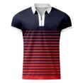 thumbnail image 3 of BOBOGOJP Polo pour Hommes Grande Taille Manches Courtes en Maille (Rouge,G), 3 of 5