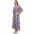 thumbnail image 5 of Bimba Caftan en Coton Long Kaftan Femme Robe de Nuit Kimono Rose Robe de Couverture-28, 5 of 5