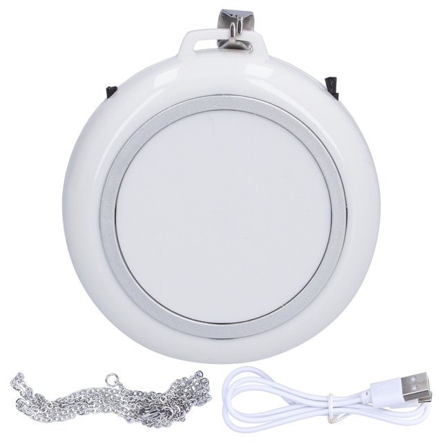 Mini Air Purifier Portable Wearable USB Charging Air Purifier with Necklace Negative Ion Air CleanerWhite