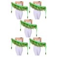 thumbnail image 1 of Transemion Wide Application Belly Dance Sequined Waist Versatile And Stylish Waist dark green 5Set, 1 of 6