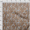 thumbnail image 3 of oneOone Cotton Poplin Brown Fabric Tropical Line Drawing Leaf Sewing Craft Projects Fabric Prints By Yard 42 Inch Wide, 3 of 5