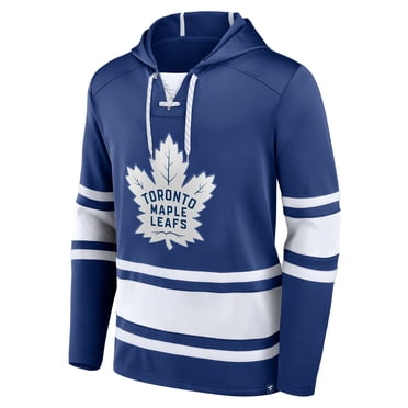 Chandail à Capuchon à Lacets Profond pour Hommes Maple Leafs de Toronto - Bleu