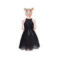 thumbnail image 4 of Robe Fille Noire Dentelle Strass Col Licou Robe de Bal Formelle Fête 10 Ans, 4 of 6